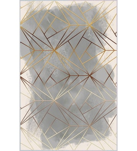 Eliana Home Baskılı, Yıkanabilir Kaymaz Taban Salon Halısı LNA1385-HT-1382 100x150 cm (Bej)