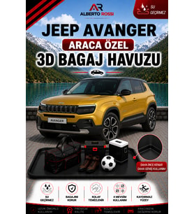 Jeep Avanger ALT Bagaj Havazu 2023 - 2026 Araca Özel 3D Bagaj Havuzu