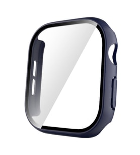 Apple Watch 10 46mm Uyumlu Sert PC Kasa ve Ekran Koruyucu Zore Watch Gard 35 (Koyu Mavi)