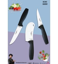 Eco Serisi Mutfak Bıçak Seti Et Ekmek Sebze Pizza Salata Pide Şef Bıçağı 3 Parça Set ( Mft-4536)