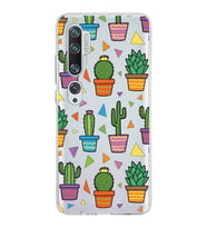 PrintiFy Xiaomi Mi Note 10 Pro ile Uyumlu 1mm Slim Fit Water Color 4 Baskılı Şeffaf  Kılıf