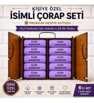 Kadınlara Özel Kişiye Özel İsimli 6’lı Bambu Çorap Seti – Premium Ahşap Kutulu Hediye