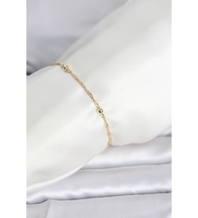 CM 14K Gold Renk Burgu Topçuk Model Kadın Bileklik 5886 - GLST3542-6710
