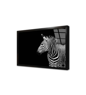 Zebra Çerçeveli Cam Tablo