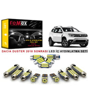 Dacia Duster 2018 Sonrası LED İç Aydınlatma Ampul Seti FEMEX Parlak Beyaz