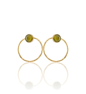 Kadir Jewellery 22 Ayar Altın Kaplama Kadın Halka Küpe -El İşçiliği Ve Hipoalerjenik Küpe