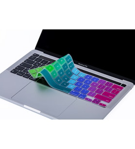 MacBook Pro Klavye Koruyucu 13inc A2251 2289 A2338 16inc A2141 Amerika İngilizce (Pembe-Fuşya)