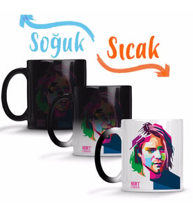 Kurt Cobain Sihirli Kupa Bardak Porselen