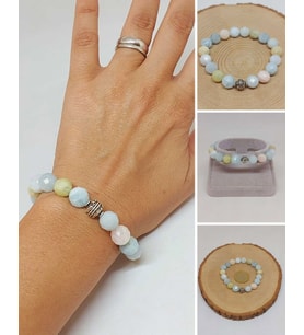 Sirius Serisi Morganit Taşı 10mm Unisex Bileklik (52916)