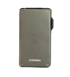 Cohiba Çift Torch Pürmüz Deliclili Gunmetal Metal Puro Çakmağı