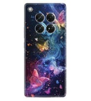 Infinix Zero 40 5G Kılıf Boutique Baskılı Resimli Neon Kelebekler Pcode -092