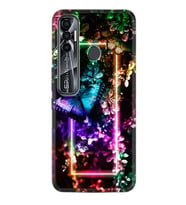 Tecno Spark 6 6 Go 8C 8 Pro 7 7 Spark 9 Pro Kılıf Desemli Silikon Butterfly Neon 1684