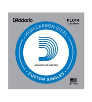 Daddario PL014 Elektro & Akustik Tek Tel 0.014 İnç - Çelik