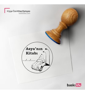 Kişiye Özel Kitap Damgası Kitap Mührü Kaşe Kitap Mühür Özel Damga 02