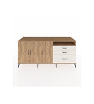 Kronos Konsol 3 Raflı 3 Çekmeceli 3 Kapaklı 220x59x99 Çam-Çam/Aytaşı