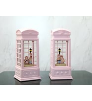 Telefon Kulübeli Kış Masalı Işıklı Müzikli Kar Küresi
