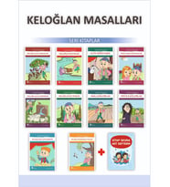 Ata 1.Sınıflar İçin Keloğlan Masalları + Kitap Okuma Not Defteri (Beyaz)
