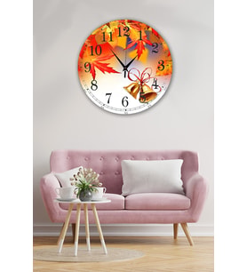 Bilge Retro Tasarımlı Duvar Saati 35 X 35 Cm (Baskılı)