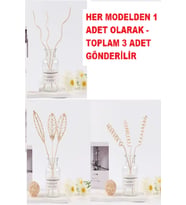 3 Tek Adet 3 Model Aromaterapi Koku Dağıtıcı Rattan Şişe Ahşap Difüzör Çubuk (-Yaprak-Daalı)