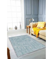 Turkuaz Sade Desensiz Kaymaz Tabanlı Dekoratif Halı HR007 - 100 x 160 cm