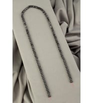 Hematit Doğal Taş Mat Gri Fiyonk Kesim 4x4mm Dizi [AA]