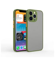 iPhone 12 Pro Max 6.7inç Kamera Korumali Premium Silikon Kilif (Asker Yeşili)