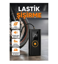 Dijital Ekranlı Taşınabilir Lastik Şişirme Cihazı Basınç Ayarlı Kompakt Hava Pompası