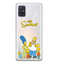 Samsung Galaxy A51 Uyumlu Simpsonlar Tasarımlı Şeffaf Telefon Kılıfı