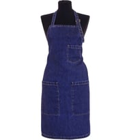 Unisex Ayarlanabilir  Mavi Denim Şef Önlüğü  