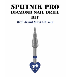 Elmas Oval Armut Freze Mavi Çap 4,0mm