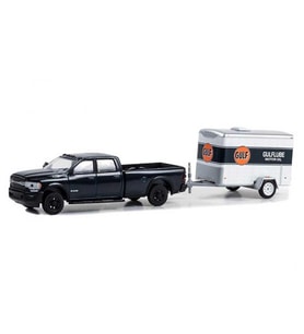 NessiWorld Greenlight 1/64 2023 Ram 2500 With Small Cargo Trailer Model Araba