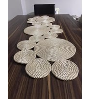 Açık Vizon Runner / Masa / Salon Sehpa Örtüsü (105x34)