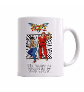 Street Fighter SF II Victory Kupa Bardak Porselen