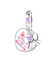 Fiyonklu Bilge Kedi Charm  925 Ayar Gümüş
