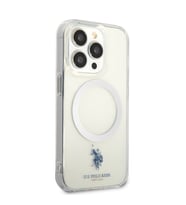 Apple iPhone 14 Pro Uyumlu Kılıf U.S. POLO ASSN. M-safe Şarj Özellikli Transparan Tasarım Kapak (Renksiz)