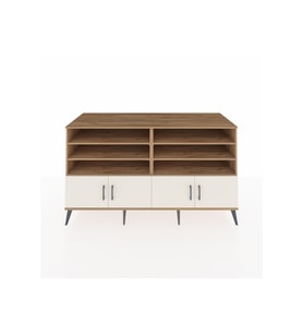Kronos Konsol 6 Raflı 4 Kapaklı 176x59x99 Çam-Aytaşı/Çam