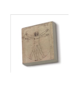 Vitruvius Adamı (Leonardo Da Vinci, 1492) Baskılı Taş Magnet 5X5
