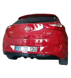 Hyundai İ30 Uyumlu (2011-2016) Arka Tampon Eki - Difüzör (Plastik)