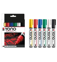 Marabu YONO Akrilik Marker 1.5-3 mm 6 Renk Set Basic (Karışık)