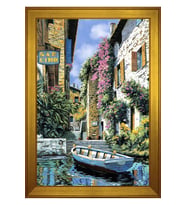 Manzara Temalı Kanvas Tablo 50 x 70 cm Gold Çerçeve