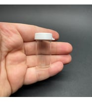 8Ml Cam Deney Tüpü  (4 Cm) , Plastik Kapaklı Cam Deney Tüpü x 10 Adet