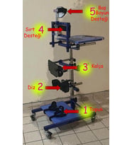 Karma Grup Ortopedi Ayakta Durma Masası (BAŞ VE GÖVDE DESTEKLİ) (MEDİUM BEDEN-120-150 CM) Multi Ayarlanabilir