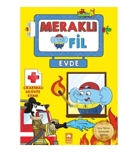 Meraklı Fil-Evde-Çıkartmalı Aktivite Kitabı