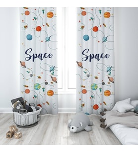 Çocuk Odası Dijital Baskılı 135x260cm Tek Kanat Fon Perde Model 00205
