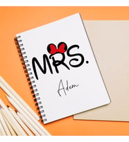 Minnie Mouse Sevgili Çift Tasarımlı Defter Kişiye Özel