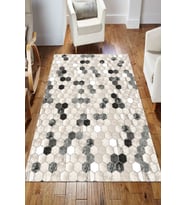 Dijital Kaymaz Taban Yıkanabilir Salon Halısı Mutfak Halısı Koridor Halısı Yolluk ND-HS-189 (Bej)