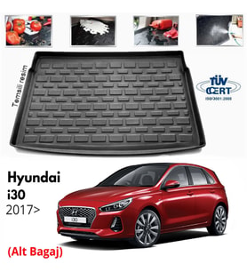 Hyundai i30 Bagaj Havuzu Paspası 2017 Sonrası Kalın Stepne