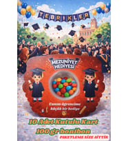 Mezuniyet Bonibonlu Hediye- Karne Hediyesi - Okul Hediyesi - Mezuniyet Hediyesi - 10 Adet
