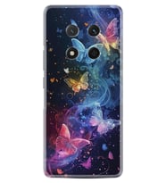 Honor Magic 7 Lite Kılıf Boutique Baskılı Resimli Neon Kelebekler Pcode -092