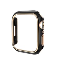 Apple Watch 44mm Gold Çizgili Kasa Koruyucu (Siyah)